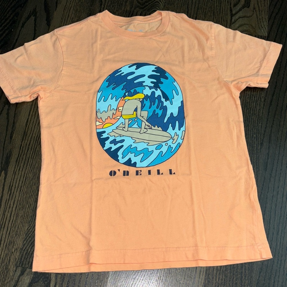 O'Neill boys Short Sleeve Graphic T-shirt surf Orange youth. medium 10-12